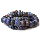 6-12mm Australian Purple Opal faceted rondelles 18 inch 108 beads AAA - Beadsofcambay.com