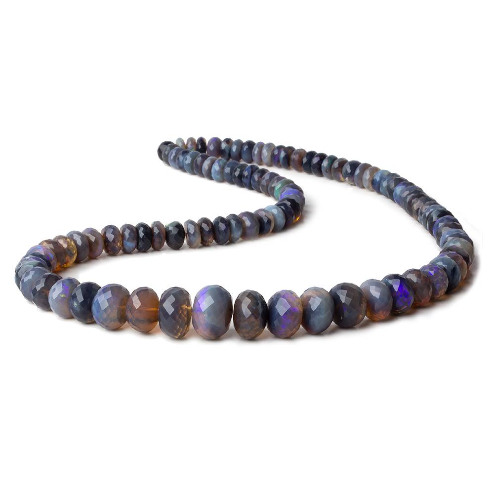 6-12mm Australian Purple Opal faceted rondelles 18 inch 108 beads AAA - Beadsofcambay.com