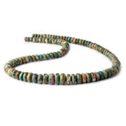 6-12mm Blue Peruvian Opal ( Opalina ) plain rondelle beads 20 inch 110 pieces - Beadsofcambay.com
