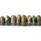 6-12mm Blue Peruvian Opal ( Opalina ) plain rondelle beads 20 inch 110 pieces - Beadsofcambay.com