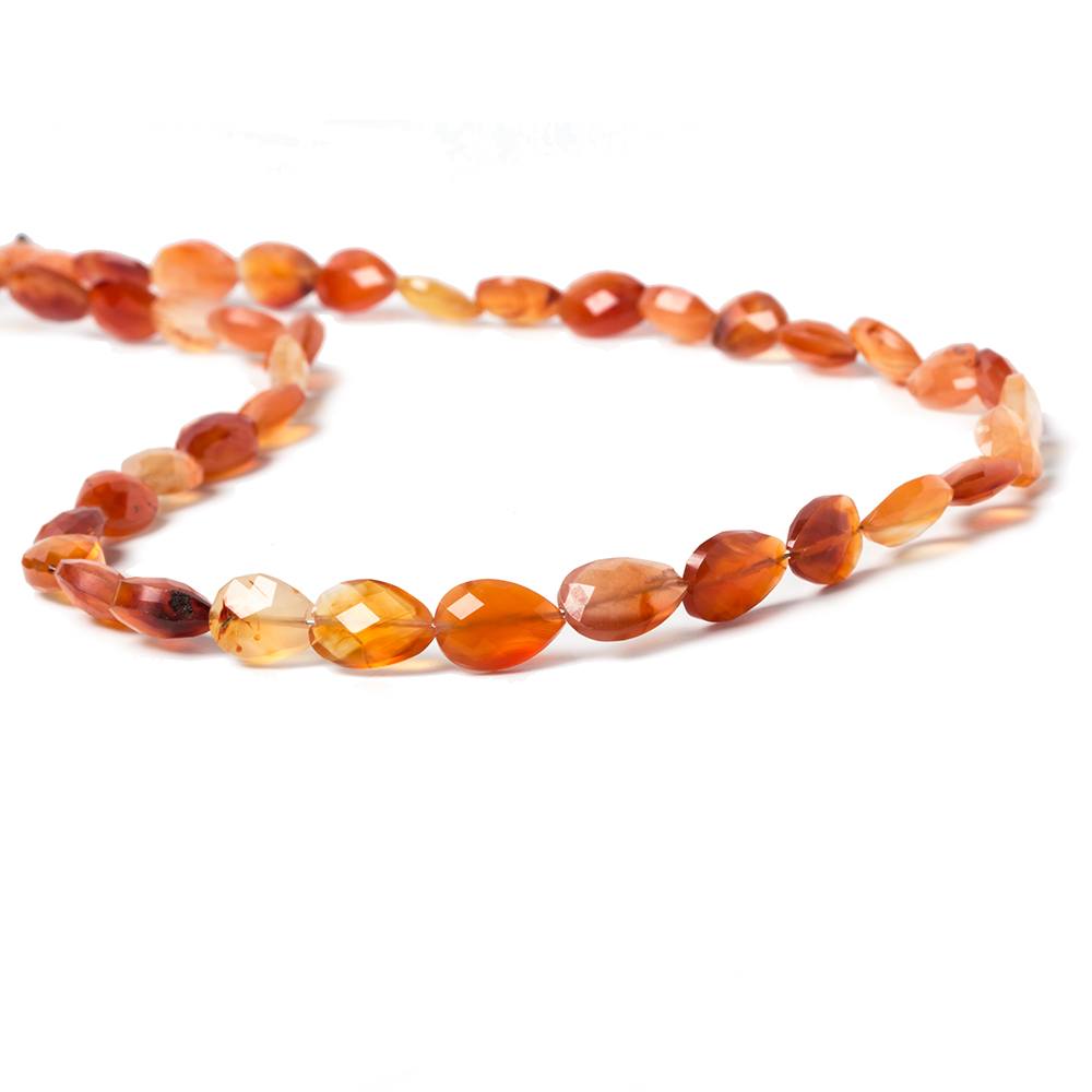 6-12mm Carnelian Straight Drill Pears 16 inch 26 pieces - Beadsofcambay.com