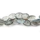 6-12mm Moss Aquamarine Faceted Fan Beads 8 inch 57 pieces - Beadsofcambay.com