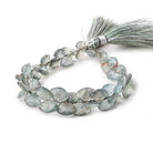 6-12mm Moss Aquamarine Faceted Fan Beads 8 inch 57 pieces - Beadsofcambay.com