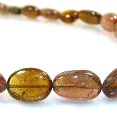 6-12mm Polychromatic Tourmaline Straight Drill Plain Nugget - Beadsofcambay.com