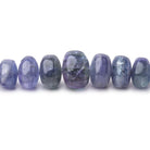 6-12mm Tanzanite Plain Rondelle Beads 17 inch 85 pieces A - Beadsofcambay.com