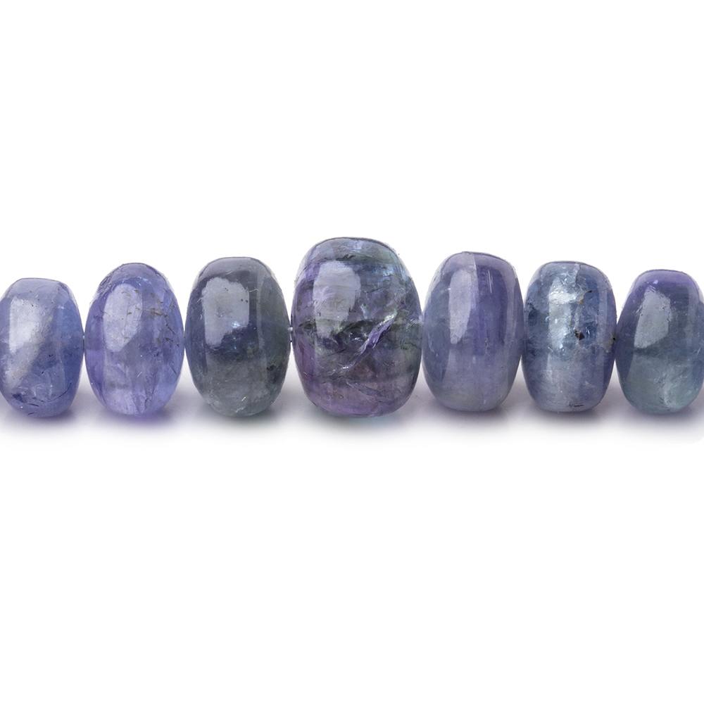 6-12mm Tanzanite Plain Rondelle Beads 17 inch 85 pieces A - Beadsofcambay.com