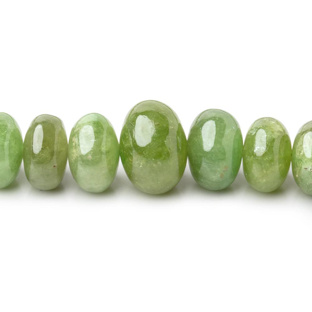 6-12mm Tsavorite Garnet Plain Rondelle Beads 18 inch 99 pieces AA - Beadsofcambay.com