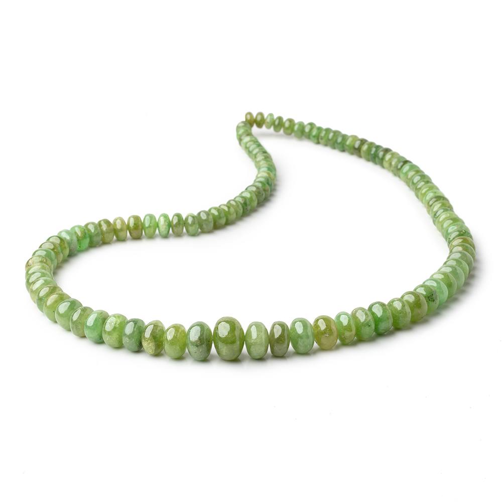 6-12mm Tsavorite Garnet Plain Rondelle Beads 18 inch 99 pieces AA - Beadsofcambay.com