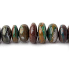 6-13.5mm Blue Peruvian Opal ( Opalina ) plain rondelle beads 22 inch 116 pieces A - Beadsofcambay.com