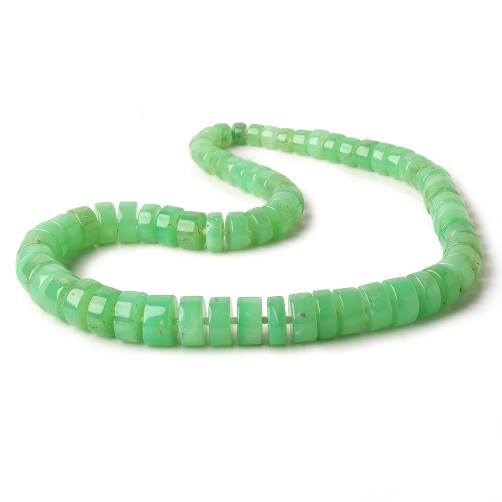 6-13mm Chrysoprase Plain Hishi beads 16 inch 68 pieces AA - Beadsofcambay.com
