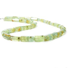 6-14mm Multi-tonal Prehnite Straight Drill Tube 17 inch 34 pieces - Beadsofcambay.com