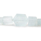6-24mm Aquamarine Straight Drilled Natural Crystals 16 inch 39 beads - Beadsofcambay.com