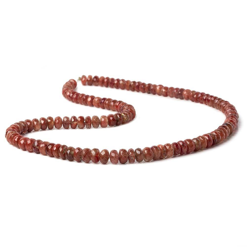 6-6.5mm Andesine Faceted Rondelle Beads 18 inch 118 pieces - Beadsofcambay.com
