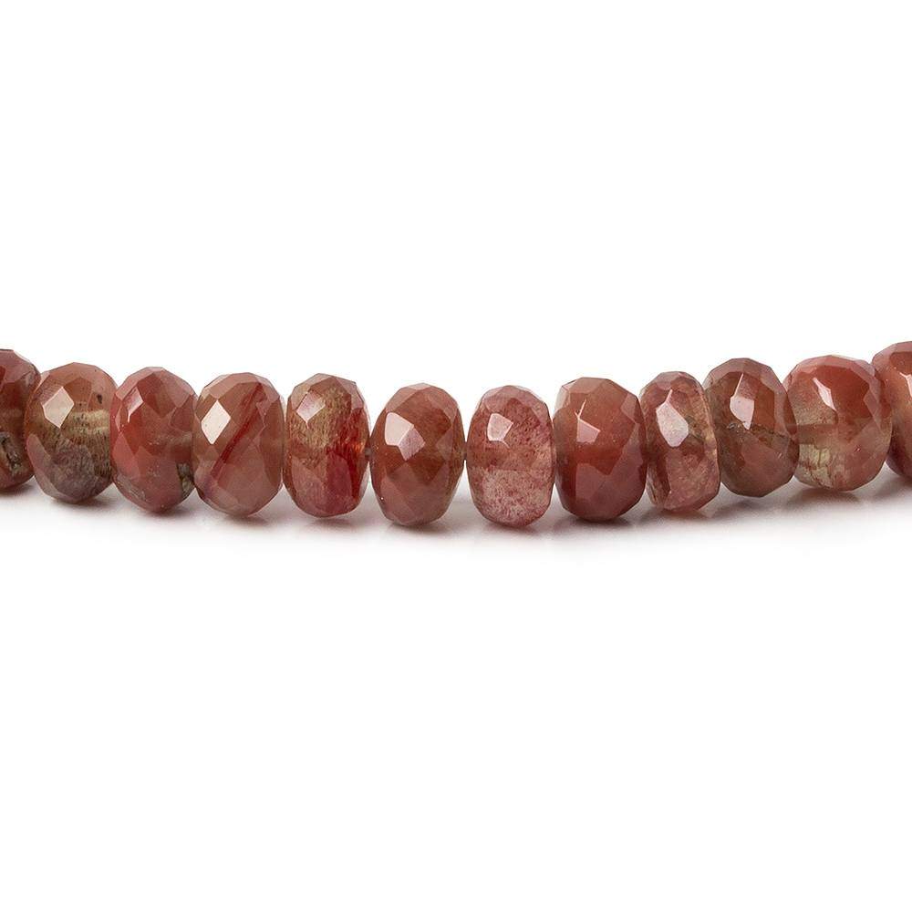 6-6.5mm Andesine Faceted Rondelle Beads 18 inch 118 pieces - Beadsofcambay.com