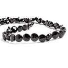 6-6.5mm Black Spinel Beads Faceted Coin 13 inch 51 pieces - Beadsofcambay.com