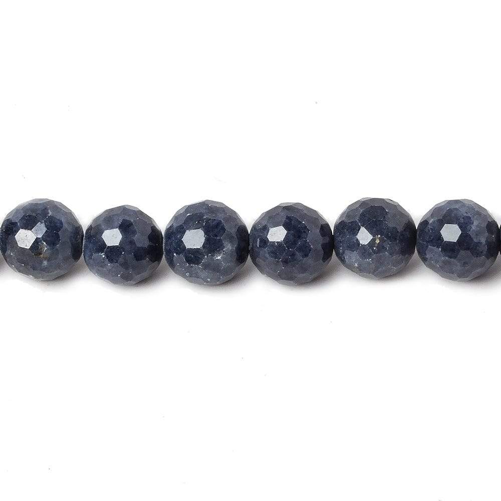6-6.5mm Blue Sapphire Beads Faceted Round 7 inch 27 pieces - Beadsofcambay.com