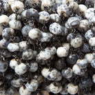 6-6.5mm Dendritic Opal facet rondelle Black Gold plated Chain by the foot 29pcs - Beadsofcambay.com