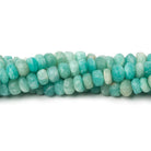 6-6.5mm Matte Amazonite plain rondelle beads 7.5 inch 46 pieces - Beadsofcambay.com