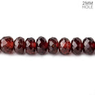 6-6.5mm Mozambique Garnet 2mm Large Hole Faceted Rondelles 8 inch 42 Beads - Beadsofcambay.com