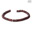 6-6.5mm Mozambique Garnet 2mm Large Hole Faceted Rondelles 8 inch 42 Beads - Beadsofcambay.com