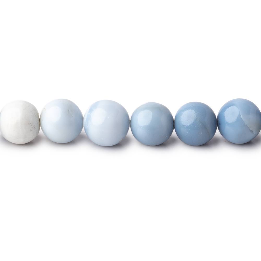 6-6.5mm Owyhee Blue Opal Plain Round Beads 18 inch 75 pieces - Beadsofcambay.com