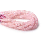 6-6.5mm Rose Quartz Faceted Heshi Beads 8 inch 80 pieces - Beadsofcambay.com