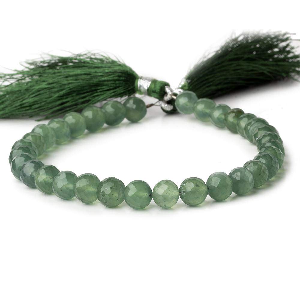 6-6.5mm Serpentine Faceted Round Beads AA Grade 8 inch 30 pieces - Beadsofcambay.com