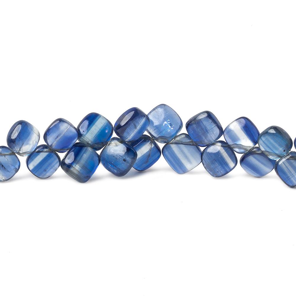 6-7.5mm Kyanite Plain Pillow Beads 8 inch 55 pieces - Beadsofcambay.com