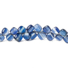 6-7.5mm Kyanite Plain Pillow Beads 8 inch 55 pieces - Beadsofcambay.com