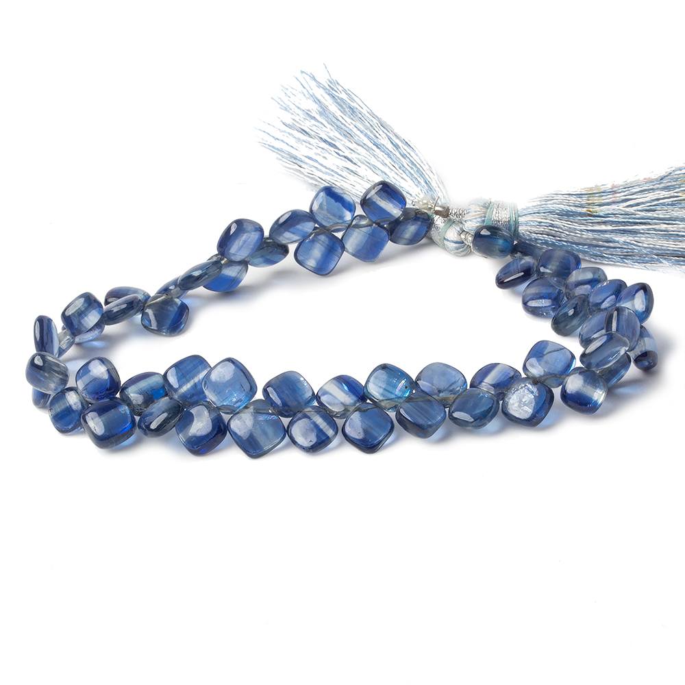6-7.5mm Kyanite Plain Pillow Beads 8 inch 55 pieces - Beadsofcambay.com
