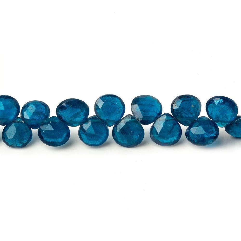 6-7.5mm Neon Apatite Faceted Heart Beads 8 inch 48 pieces AAA - Beadsofcambay.com