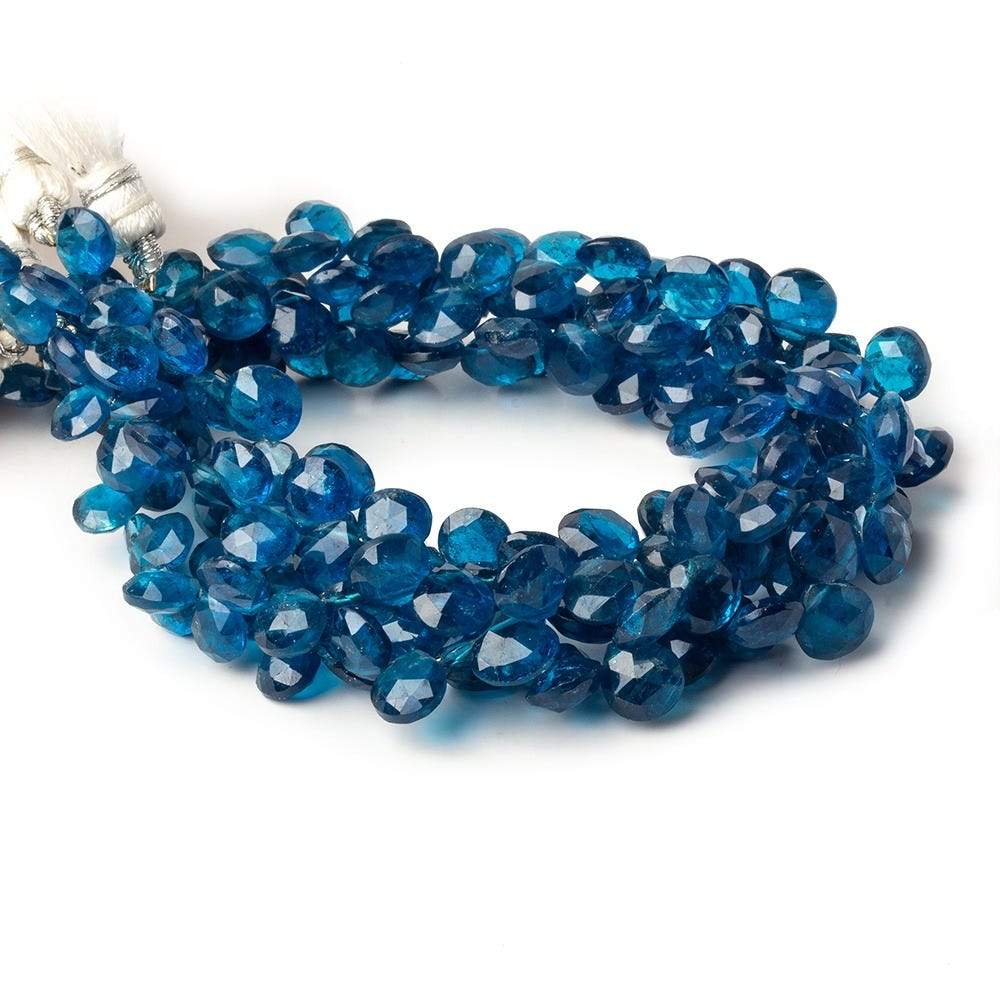 6-7.5mm Neon Apatite Faceted Heart Beads 8 inch 48 pieces AAA - Beadsofcambay.com