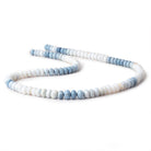 6-7.5mm Shaded Owyhee Denim Blue Opal Plain Rondelle Beads 18 inch 112 pieces - Beadsofcambay.com