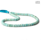 6-7.5mm Turquoise large hole faceted rondelle beads 16 inch 95 beads - Beadsofcambay.com