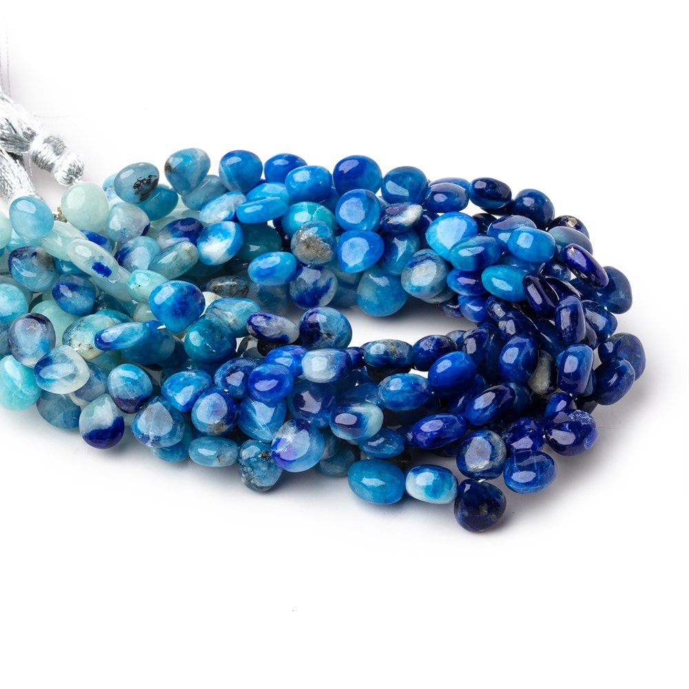 6-7mm Afghanite Plain Heart Beads 7.5 inch 52 pieces AAA - Beadsofcambay.com