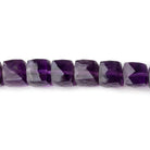 6-7mm Amethyst Faceted Cube Beads 8 inch 27 pieces - Beadsofcambay.com
