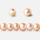 6-7mm Creamsicle Large Hole Off Round Freshwater Pearl 2.5mm drill hole, 15 inch, 75 pieces - Beadsofcambay.com