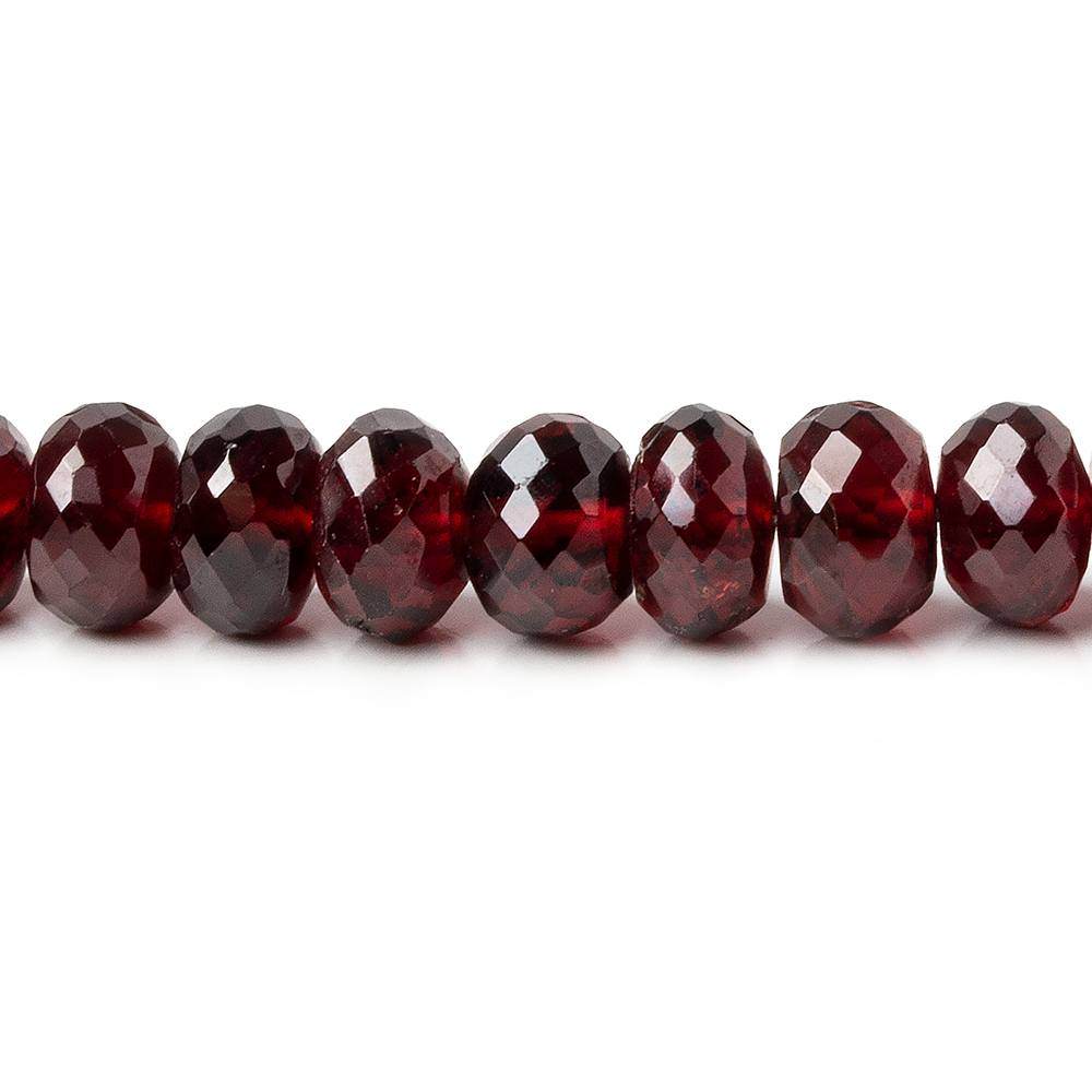6-7mm Garnet Faceted Rondelle Beads 17 inch 105 pieces A - Beadsofcambay.com