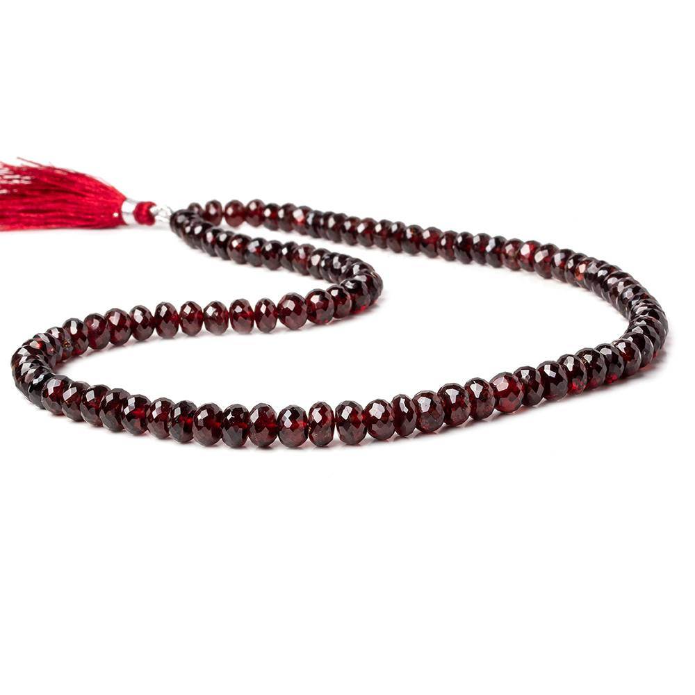 6-7mm Garnet Faceted Rondelle Beads 17 inch 105 pieces A - Beadsofcambay.com