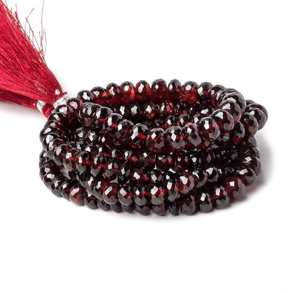 6-7mm Garnet Faceted Rondelle Beads 17 inch 105 pieces A - Beadsofcambay.com