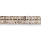 6-7mm Light Smoky Quartz Faceted Heshi Beads 16.5 inch 160 pieces - Beadsofcambay.com