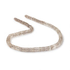 6-7mm Light Smoky Quartz Faceted Heshi Beads 16.75 inch 160 pieces - Beadsofcambay.com