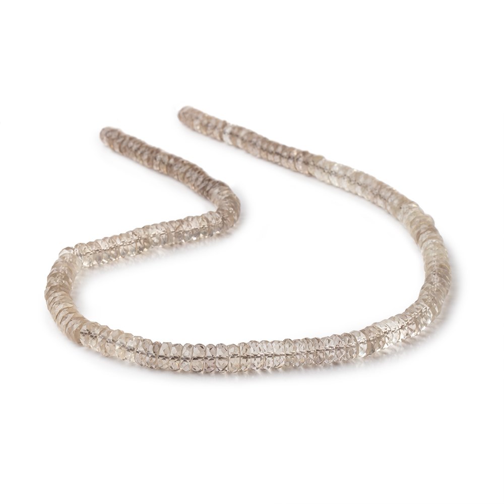 6-7mm Light Smoky Quartz Faceted Heshi Beads 16.75 inch 160 pieces - Beadsofcambay.com