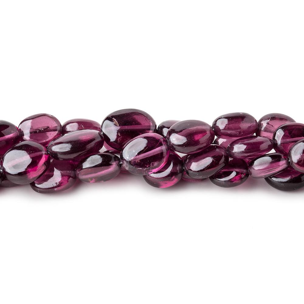 6-7mm Malaia Garnet Plain Oval Beads 16 inch 55 pieces AA - Beadsofcambay.com