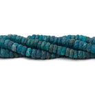 6-7mm Matte Neon Apatite 1mm drill hole faceted rondelle beads 8 inch 58 pcs - Beadsofcambay.com