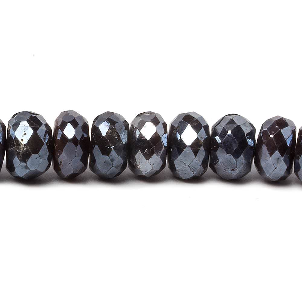6-7mm Mystic Chocolate Moonstone faceted rondelle beads 15 inch 120 pieces - Beadsofcambay.com