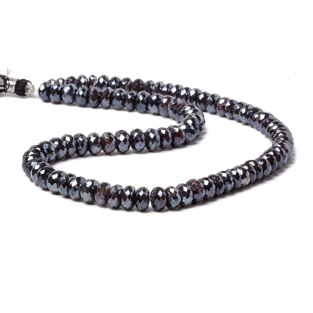6-7mm Mystic Chocolate Moonstone faceted rondelle beads 15 inch 120 pieces - Beadsofcambay.com