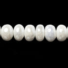 6-7mm Mystic Pearly White Quartz plain rondelle beads 15 inch 86 pieces - Beadsofcambay.com