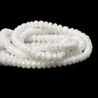 6-7mm Mystic Pearly White Quartz plain rondelle beads 15 inch 86 pieces - Beadsofcambay.com