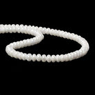 6-7mm Mystic Pearly White Quartz plain rondelle beads 15 inch 86 pieces - Beadsofcambay.com